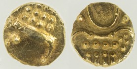 DUTCH INDIA: COCHIN: Anonymous, ca. 1663-1724, AV fanam, Fr-1504, NGC graded MS63, ex Pattabhi Raman Collection. 
Estimate: USD 50 - 70