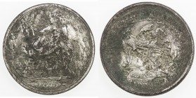 CHOPMARKED COINS: UNITED STATES: AR trade dollar, 1875-S, Liberty seated type, with many large Chinese merchant chopmarks, adhesion, Fine.
Estimate: ...