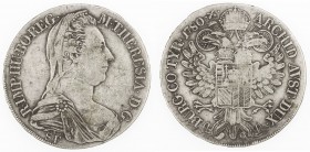 AUSTRIA: Maria Theresa, 1740-1780, AR thaler, 1780, KM-T1var, Hafner-35b, Milan Mint issue, rare variety attributed by Dr. Hafner himself! tiny obvers...