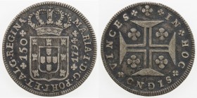 AZORES: Maria I, 1786-1799, AR 150 reis, 1794, KM-7, better date, Fine to VF.
Estimate: USD 75 - 100