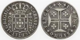 AZORES: Maria I, 1786-1799, AR 300 reis, 1794, KM-8, Fine to VF.
Estimate: USD 75 - 100
