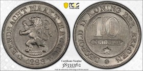 BELGIUM: Leopold II, 1865-1909, 10 centimes, 1898, KM-43, Flemish legends, a superb quality example! PCGS graded MS66.
Estimate: USD 40 - 60