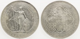 GREAT BRITAIN: AR trade dollar, 1899-B, KM-T5, light tone, Choice AU.
Estimate: USD 90 - 110