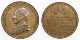 VATICAN: Leo XIII, 1878-1903, AE medal, 1888, 39mm, 10th Anniversary Papal Election Jubilee medal by W.M., LEO XIII. PONT. MAX. ANNO X. MDCCCLXXXVIII,...