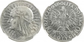 POLAND: Republic, AR 10 zlotych, 1933, Y-22, Queen Jadwiga, NGC graded AU53.
Estimate: USD 60 - 70