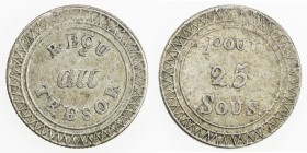 MAURITIUS: George IV, 1820-1830, AR 25 sous, ND (1822), KM-1, struck by the Calcutta mint, typical adjustment marks for this type, EF.
Estimate: USD ...