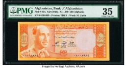 Afghanistan Bank of Afghanistan 500 Afghanis ND (1961) / SH1340 Pick 40A PMG Choice Very Fine 35. 

HID09801242017

© 2020 Heritage Auctions | All Rig...