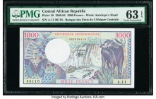 Central African Republic Banque des Etats de l'Afrique Centrale 1000 Francs 1980-84 Pick 10 PMG Choice Uncirculated 63 EPQ. 

HID09801242017

© 2020 H...