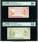 Libya Treasury 5; 10 Piastres 1951 (ND 1955) Pick 5; 6 Two Examples PMG Choice About Unc 58; Choice Uncirculated 63 EPQ. 

HID09801242017

© 2020 Heri...