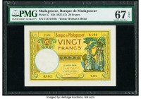 Madagascar Banque de Madagascar 20 Francs ND (1937-47) Pick 37 PMG Superb Gem Unc 67 EPQ. 

HID09801242017

© 2020 Heritage Auctions | All Rights Rese...