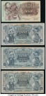 Netherlands Indies De Javasche Bank 5; 10 (3) 23.1.1939; 30.8.1939; 12.9.1938; 11.1.1938 Pick 78; 79 (3) Four Examples Very Fine-Extremely Fine. 

HID...