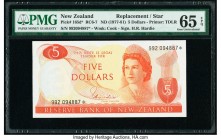 New Zealand Reserve Bank of New Zealand 5 Dollars ND (1977-81) Pick 165d* RC6-7 Replacement PMG Gem Uncirculated 65 EPQ. 

HID09801242017

© 2020 Heri...