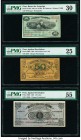 Peru Banco de Arequipa; Iquitos Revolution (2) 40 Centavos; 50 Centavos on 1 Sol; 1/2 Libra ND (ca. 1870s); 1.10.1921 (2) Pick S116r Remainder; S603; ...