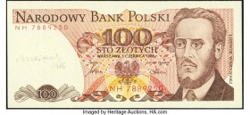 Poland Polish National Bank 100 Zlotych 1986 Pick 143e Andrzej Heidrich Signed Example Crisp Uncirculated. Andrzej Heidrich, the designer of this issu...