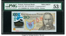 Poland Polish National Bank 20 Zlotych 2014 Pick 187s Specimen PMG About Uncirculated 53 EPQ. 

HID09801242017

© 2020 Heritage Auctions | All Rights ...