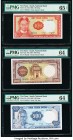 South Vietnam National Bank of Viet Nam 100; 500 (2) Dong ND (1966) (2); ND (1964) Pick 19a; 22a; 23a Three Examples PMG Gem Uncirculated 65 EPQ; Choi...