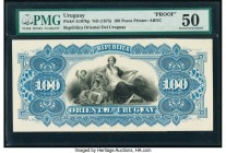 Uruguay Republica Oriental del Uruguay 100 Pesos ND (1875) Pick A107bp Back Proof PMG About Uncirculated 50. Tears.

HID09801242017

© 2020 Heritage A...