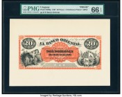 Uruguay Banco Oriental 20 Pesos = 2 Doblones 1.8.1867 Pick S386fp Proof PMG Gem Uncirculated 66 EPQ. Three POCs.

HID09801242017

© 2020 Heritage Auct...