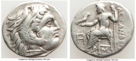 MACEDONIAN KINGDOM. Alexander III the Great (336-323 BC). AR drachm (18mm, 4.20 gm, 6h). VF. Posthumous issue of Lampsacus, ca. 310-301 BC. Head of He...