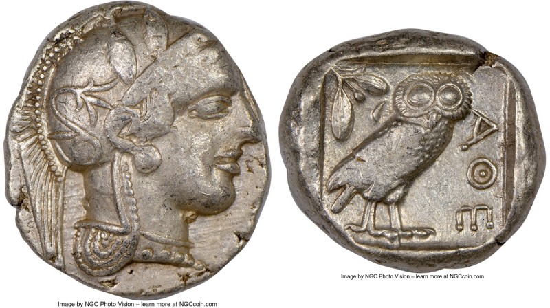 ATTICA. Athens. Ca. 440-404 BC. AR tetradrachm (25mm, 17.12 gm, 2h). NGC Choice ...