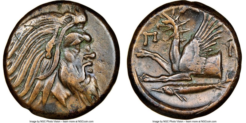 CIMMERIAN BOSPORUS. Panticapaeum. 4th century BC. AE (22mm, 4h). NGC Choice VF. ...