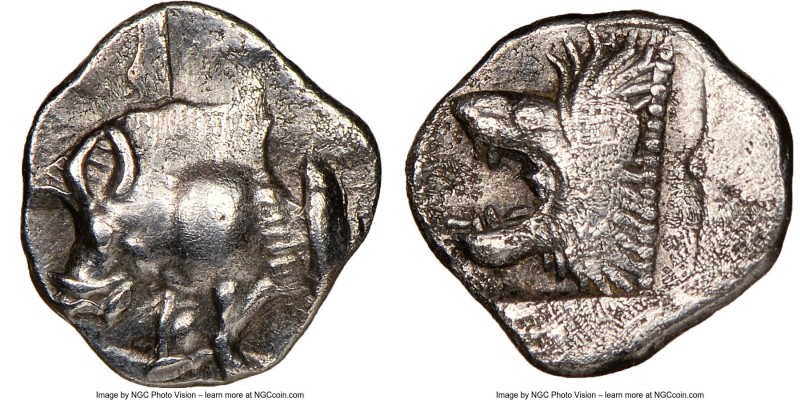 MYSIA. Cyzicus. Ca. 5th century BC. AR hemiobol (8mm, 3h). NGC Choice VF. Forepa...