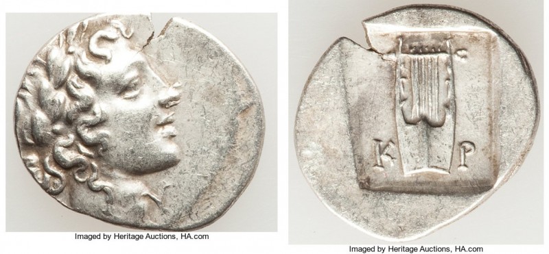 LYCIAN LEAGUE. Cragus. Ca. 48-20 BC. AR hemidrachm (16mm, 1.75 gm, 12h). AU. Ser...
