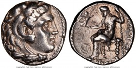 SELEUCID KINGDOM. Seleucus I Nicator (312-281 BC). AR tetradrachm (24mm, 1h). NGC Choice VF. Types of Alexander III of Macedon, Uncertain Mint 3 in Ca...