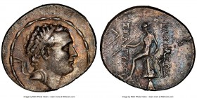 SELEUCID KINGDOM. Seleucus IV Philopator (187-175 BC). AR tetradrachm (32mm, 1h). NGC Choice VF. Antioch on the Orontes. Diademed head of Seleucus IV ...