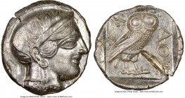NEAR EAST or EGYPT. Ca. 5th-4th centuries BC. AR tetradrachm (24mm, 17.37 gm, 9h). NGC MS 5/5 - 2/5, test cut. Head of Athena right, wearing crested A...