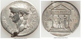 Claudius I (AD 41-54). AR cistophorus (26mm, 10.43 gm, 5h). NGC Fine, edge gouge. Ephesus, ca. AD 41-42. TI CLAVD-CAES AVG, bare head of Claudius I le...