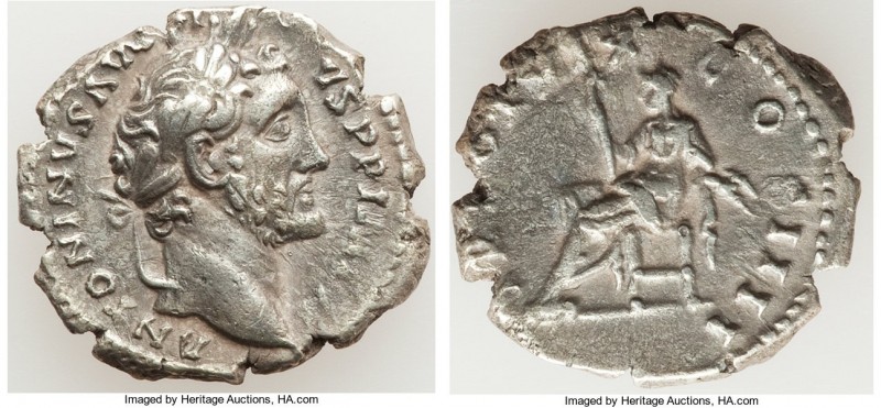 Antoninus Pius (AD 138-161). AR denarius (18mm, 3.54 gm, 6h). XF. Rome, AD 155-1...