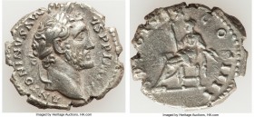 Antoninus Pius (AD 138-161). AR denarius (18mm, 3.54 gm, 6h). XF. Rome, AD 155-156. ANTONINVS AVG PIVS P P IMP II, laureate head of Antoninus Pius rig...