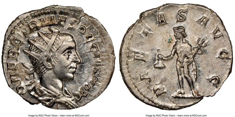 Herennius Etruscus (AD 251). AR antoninianus (22mm, 3.47 gm, 1h). NGC MS 4/5 - 4...