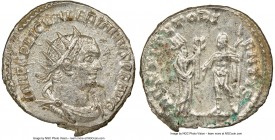 Valerian I (AD 253-260). BI antoninianus (20mm, 11h). NGC MS. Antioch. IMP C P LIC VALERIANVS P F AVG, radiate, draped and cuirassed bust of Valerian ...