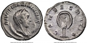 Diva Mariniana (after AD 253). AR antoninianus (22mm, 6h). NGC Choice VF. Rome, ca. AD 256. DIVAE MARINIANAE, veiled, diademed, draped bust of Diva Ma...