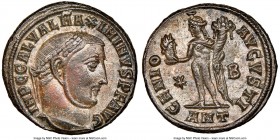 Maximinus II (AD 310-313). BI follis or reduced (20mm, 4.93 gm, 5h). NGC Choice AU 5/5 - 4/5. Antioch, 2nd officina, AD 312. IMP C GAL VAL MAXIMINVS, ...