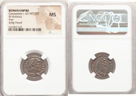 Constantine I the Great (AD 307-337). BI follis or nummus (20mm, 1h). NGC MS. Trier, 2nd officina, AD 327-328. CONSTAN-TINVS AVG, laureate head of Con...