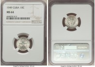 Republic 3-Piece Lot of Certified Multiple Centavos NGC, 1) 10 Centavos 1949 - MS64 2) Mint Error - Reverse Lamination 5 Centavos 1916 - VG8 3) 5 Cent...