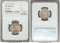 Republic 20 Centavos 1932 UNC Details (Cleaned) NGC, Philadelphia mint, KM13.2. Decent luster with peach-gold toning. 

HID09801242017

© 2020 Her...