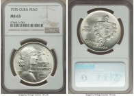 Republic "ABC" Peso 1935 MS63 NGC, Philadelphia mint, KM22. Delightful velveteen radiance. 

HID09801242017

© 2020 Heritage Auctions | All Rights...