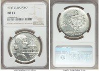 Republic "ABC" Peso 1938 MS61 NGC, Philadelphia mint, KM22.

HID09801242017

© 2020 Heritage Auctions | All Rights Reserved