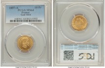 Napoleon III gold 10 Francs 1857-A MS64 PCGS, Paris mint, KM784.3, Gad-1014. 

HID09801242017

© 2020 Heritage Auctions | All Rights Reserved