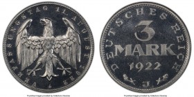 Weimar Republic "Constitution" 3 Mark 1922-J PR66 Cameo PCGS, Hamburg mint, KM29, J-303. 

HID09801242017

© 2020 Heritage Auctions | All Rights R...