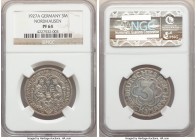 Weimar Republic Proof "Nordhausen" 3 Mark 1927-A PR64 NGC, Berlin mint, KM52, J-327. Struck upon the 1,000th anniversary of the founding of the city o...