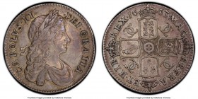 Charles II Shilling 1663 AU50 PCGS, KM418.1, S-3371. A difficult type to locate outside of cleaned conditions, with an attractive plumb and argent col...