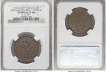 Buckinghamshire. Slough copper 1/2 Penny Token 1794 MS65 Brown NGC, D&H-22. Edge: Plain.

HID09801242017

© 2020 Heritage Auctions | All Rights Re...