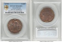 Middlesex. Davidson's copper 1/2 Penny Token 1795 MS66 Brown PCGS, D&H-295. Sold with old Davisson's lot tag. 

HID09801242017

© 2020 Heritage Au...