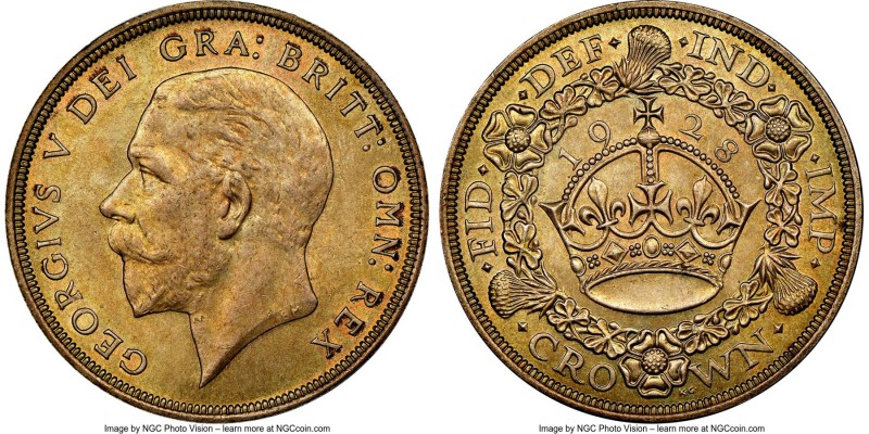 George V Crown 1928 MS64 NGC, KM836, S-4036. A commendable second year of issue ...