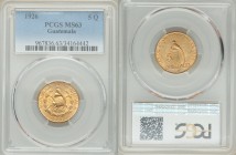 Republic gold 5 Quetzales 1926-(P) MS63 PCGS, Philadelphia mint, KM244, Fr-50. AGW 0.2419 oz.

HID09801242017

© 2020 Heritage Auctions | All Righ...